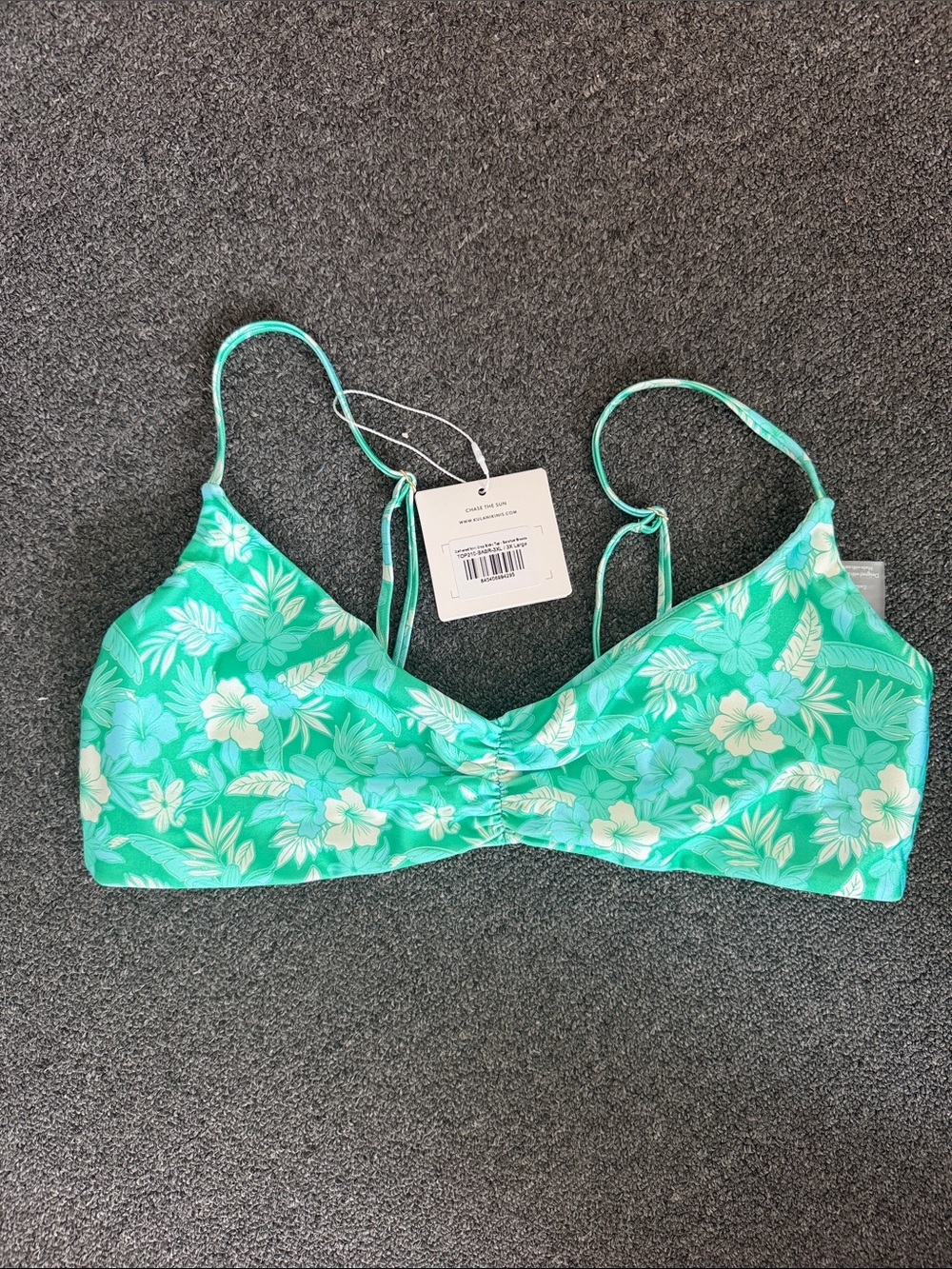 Kulani Kinis Green Floral Bikini Top